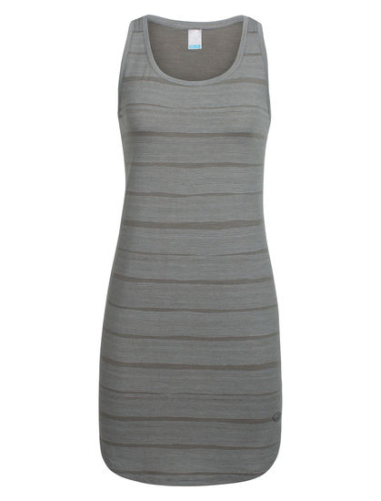 Icebreaker Women's Yanni Tank Dress 'Combed Lines'