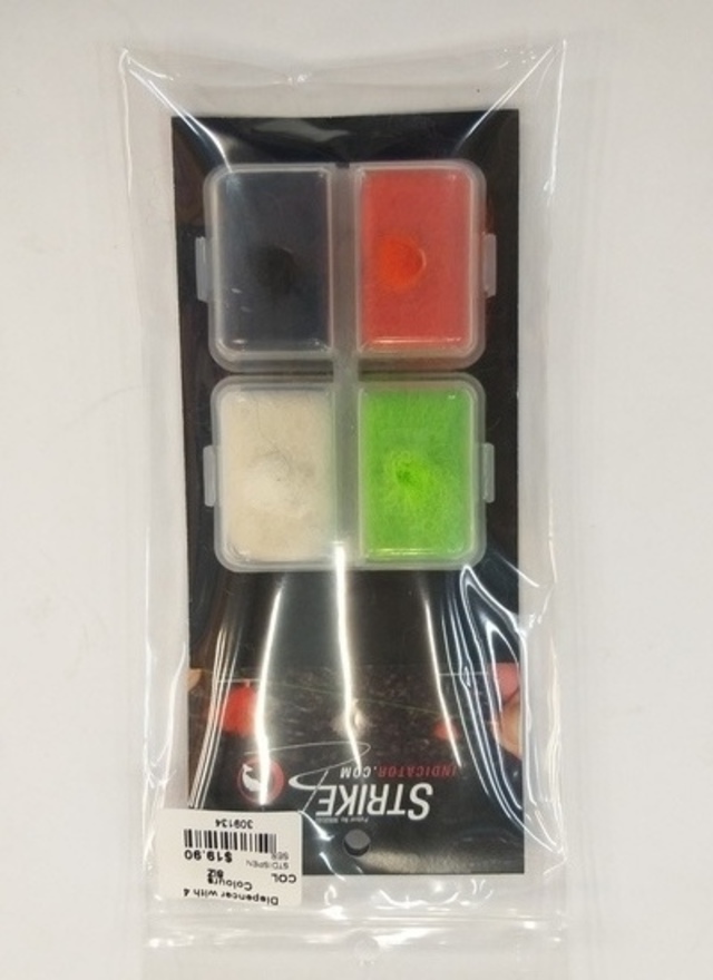 Strike Indicator Wool Dispenser with 4 Colours
